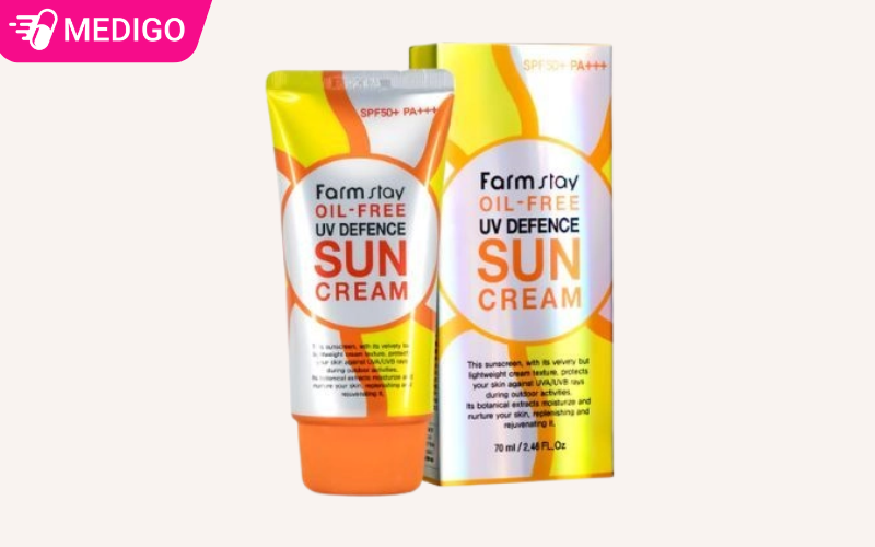 Kem chống nắng Kiểm Soát Dầu Trên Da Farmstay Oil-Free UV Defence Sun Cream SPF50+/PA+++: Bảo vệ da hiệu quả, lớp nền tự nhiên suốt ngày dài