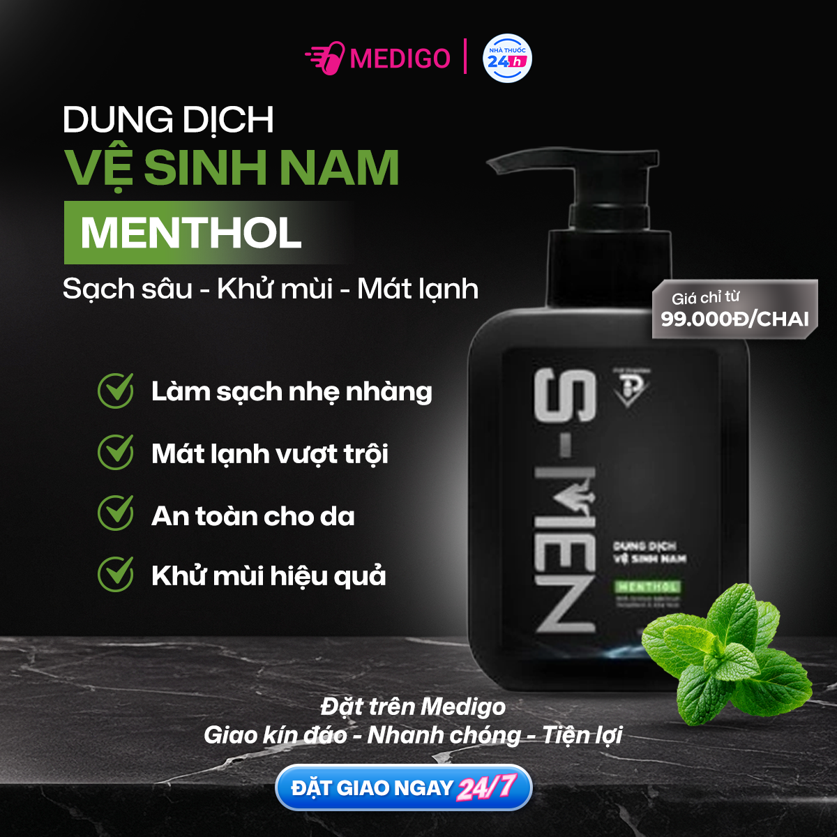 DUNG DỊCH VỆ SINH NAM S-MEN: CÔNG DỤNG, THÀNH PHẦN, CÁCH DÙNG VÀ REVIEW THỰC TẾ
