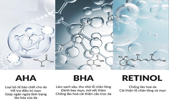Kết hợp AHA, BHA và Retinol như thế nào tốt nhất