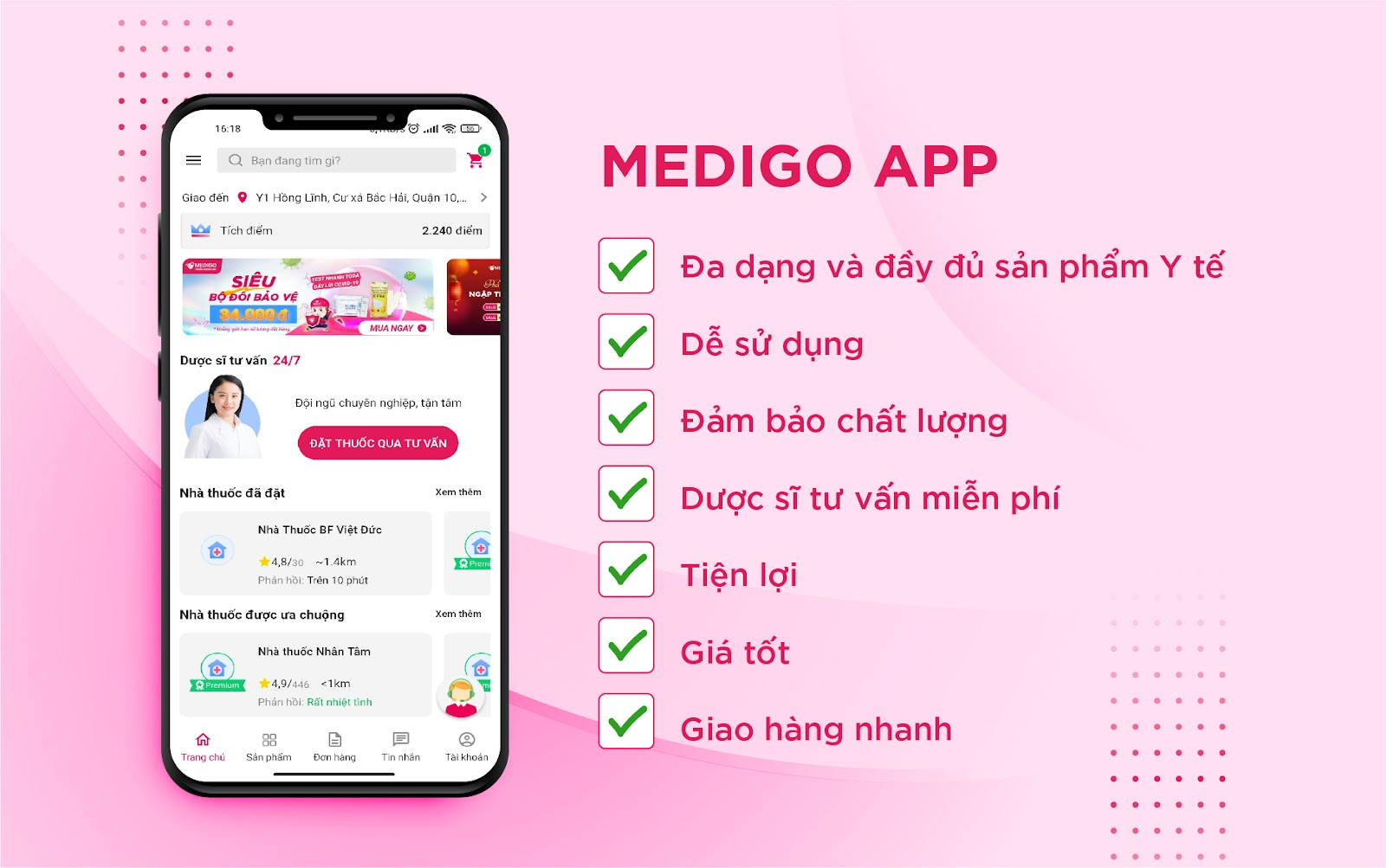 App Medigo - chuyên gia sức khoẻ 24/7