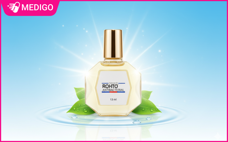 Tìm hiểu về thuốc nhỏ mắt trị lẹo Rohto Antibacterial 