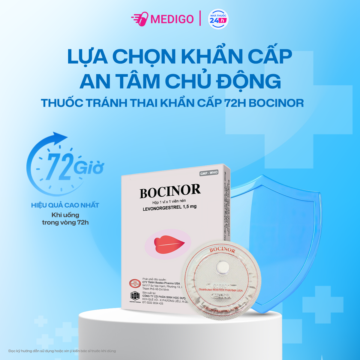 THUỐC TRÁNH THAI KHẨN CẤP BOCINOR: CÔNG DỤNG, CÁCH DÙNG, TÁC DỤNG PHỤ VÀ NHỮNG ĐIỀU CẦN BIẾT