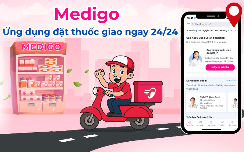 Medigo - Ứng dụng đặt thuốc giao ngay 24/7
