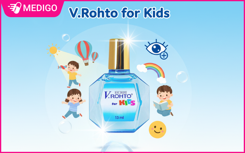 V.Rohto trẻ em – Thuốc nhỏ mắt hỗ trợ giảm mỏi mắt, đỏ mắt và bảo vệ thị lực